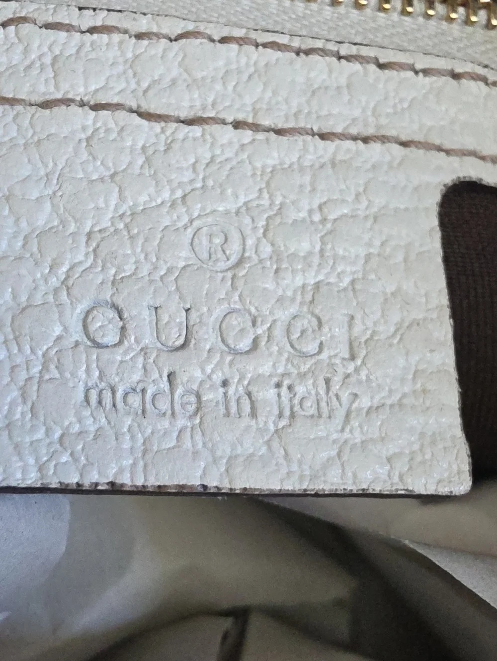 Gucci White Leather Vintage Purse